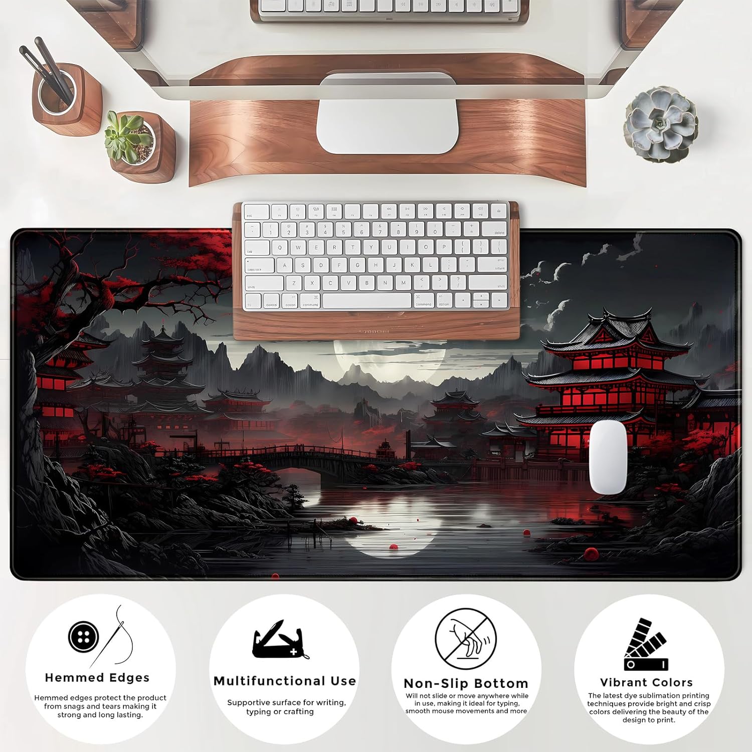 Japanese Desk Mat Riverside Fu - Gaming Keyboard And Mouse Pad 评论和价格