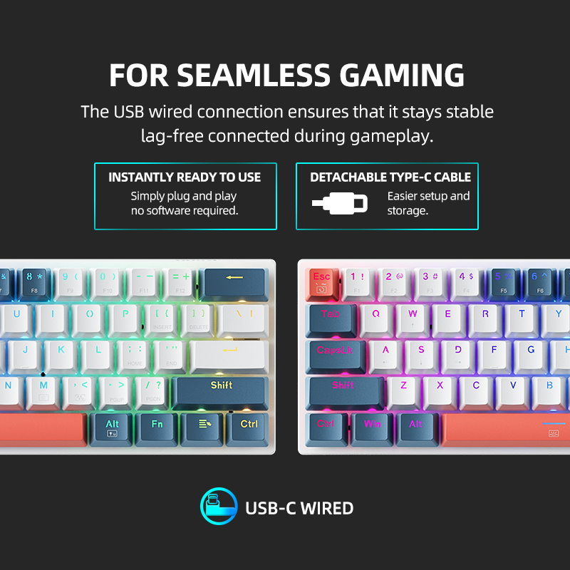 K500-B61 Machenike Mini Mechan - Gaming Keyboard And Mouse Set 评论和价格