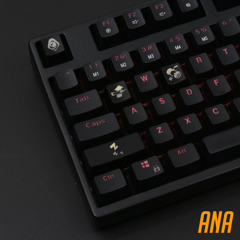 4 pcs/set keysets backlight OW - Keyboard Gaming Black 评论和价格