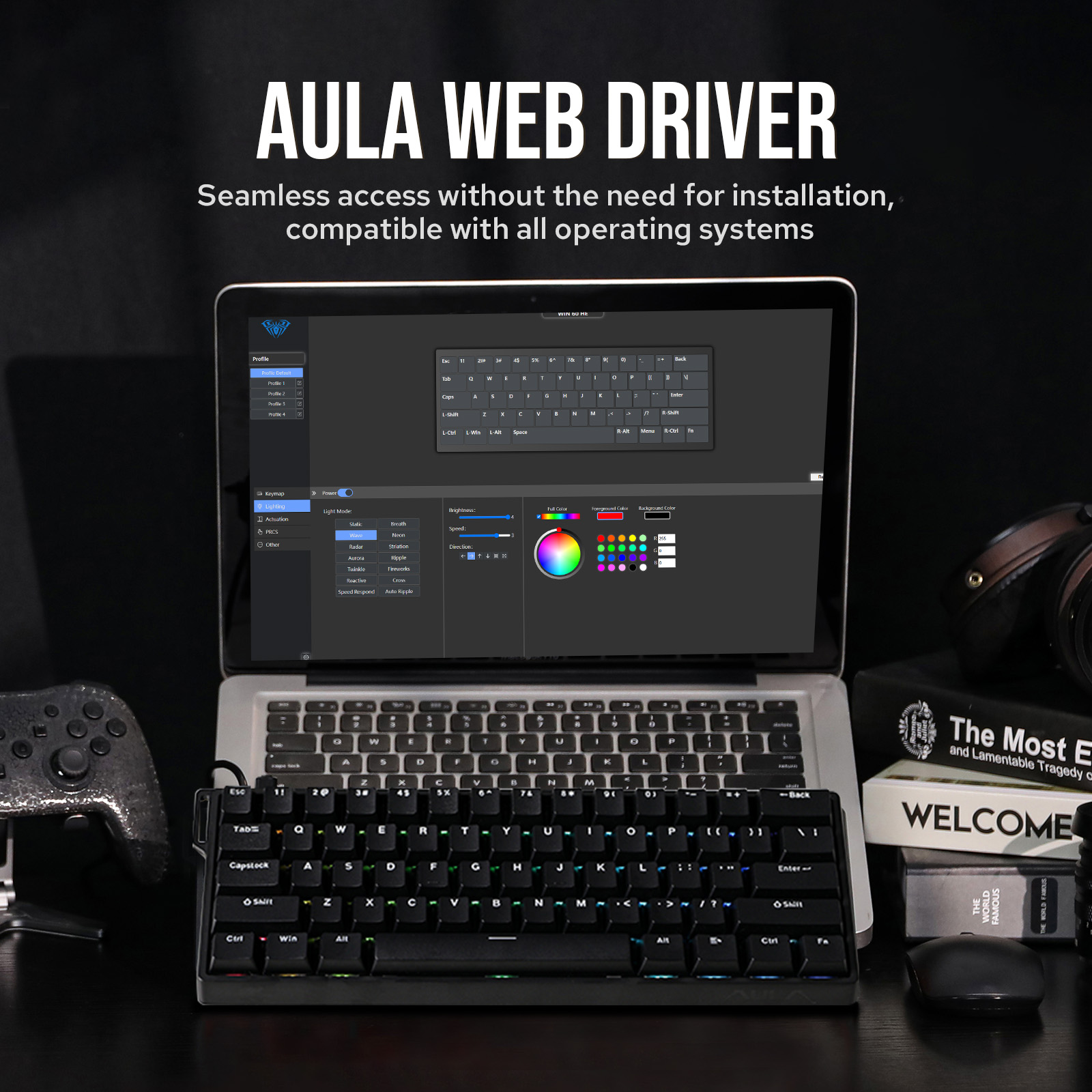 Custom AULA WIN60 HE WIN60 HE  - Gaming Keyboard Hall Effect Switches 评论和价格