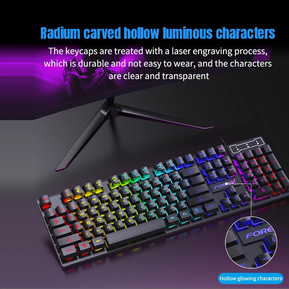 104 Keys Mechanical Feel Keybo - Gaming Keyboard And Mouse For Xbox 评论和价格