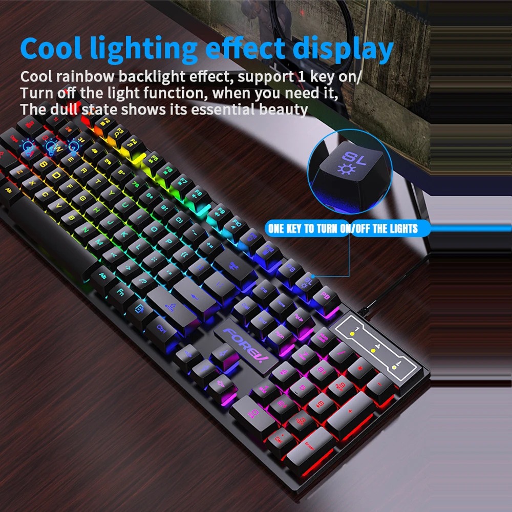 104 Keys Mechanical Feel Keybo - Gaming Keyboard And Mouse For Xbox 评论和价格