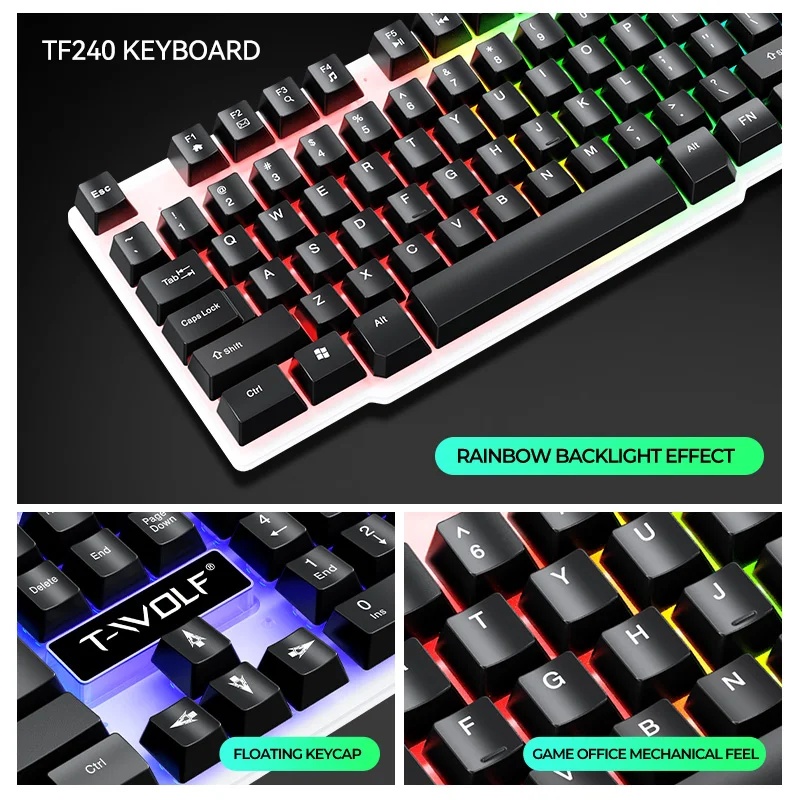 NEW USB Keyboard And Mouse Gam - Gaming Keyboard And Mouse Set 评论和价格