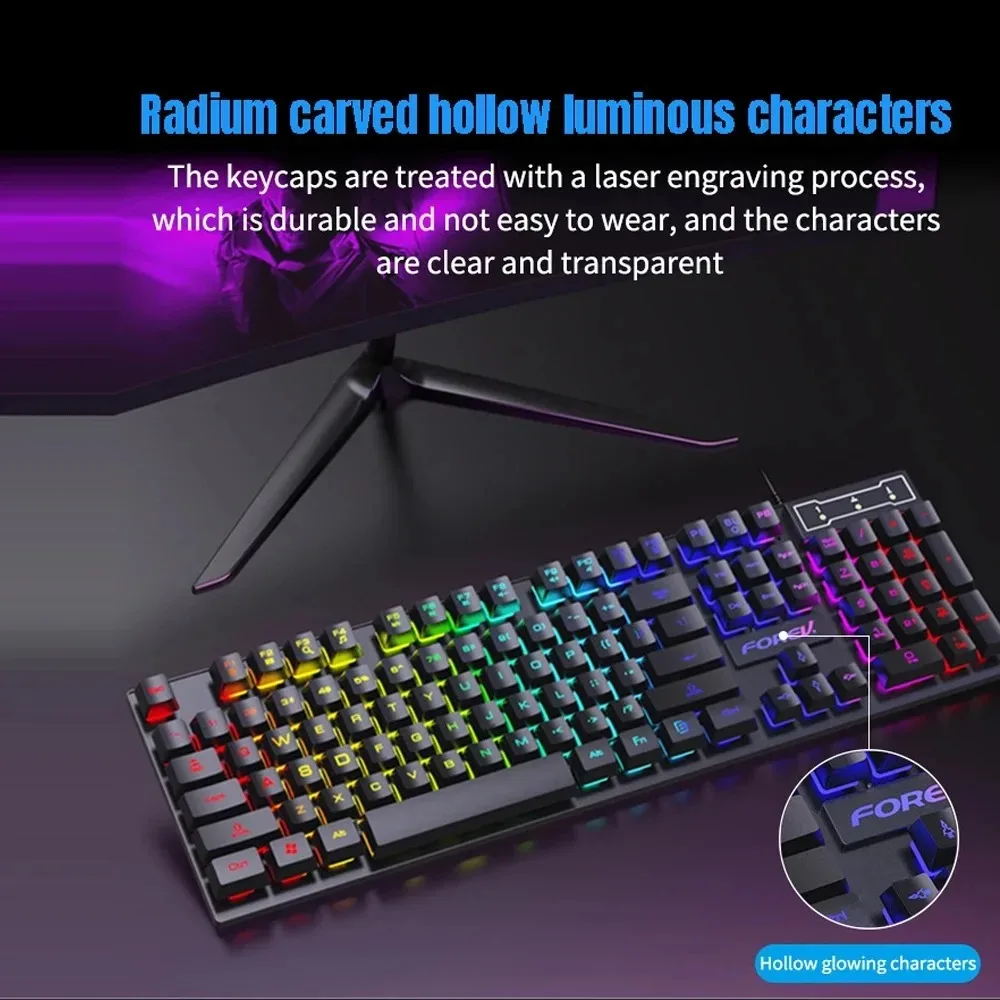 104 Key Backlit Mechanical Key - Gaming Keyboard And Mouse For Xbox 评论和价格