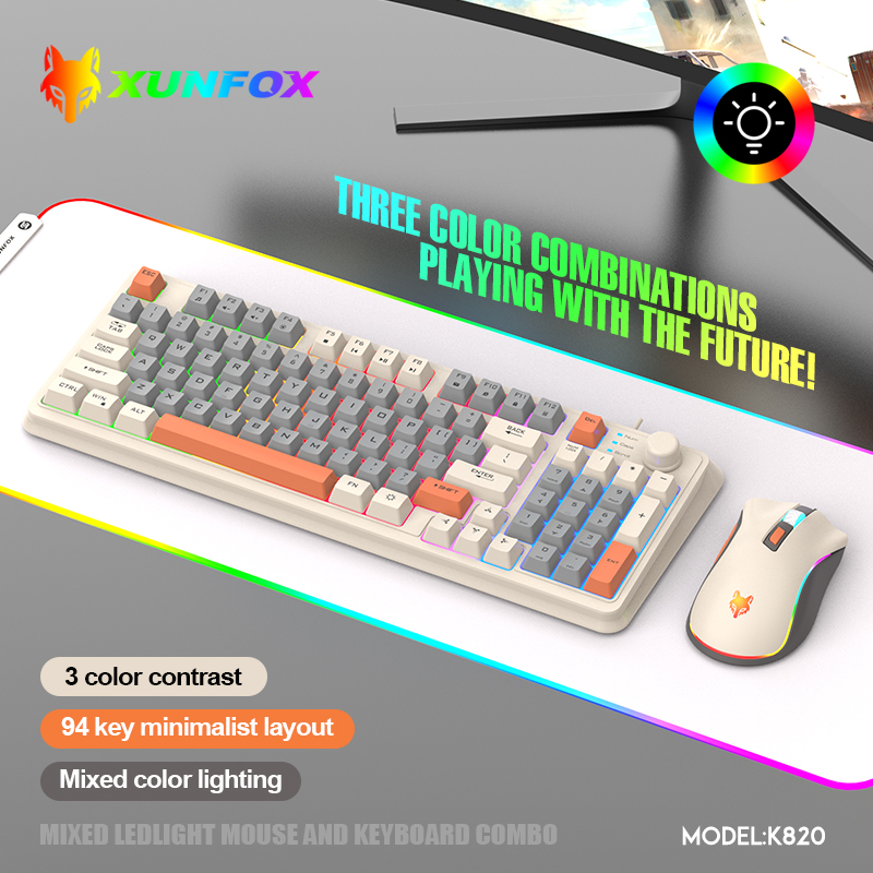 K820 USB Wired Game Keyboard M - Gaming Keyboard And Mouse Set 评论和价格