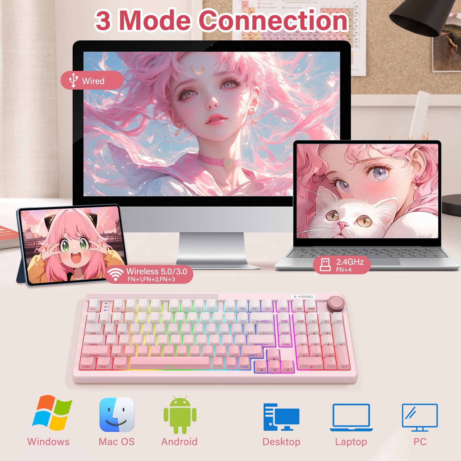 E-YOOSO 98 Keys Mechanical Key - Gaming Keyboard E Yooso 评论和价格